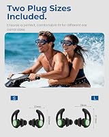 Hearprotek Swimming Ear Plugs Adults 2 Pairs Reusable Silicone Black view 4