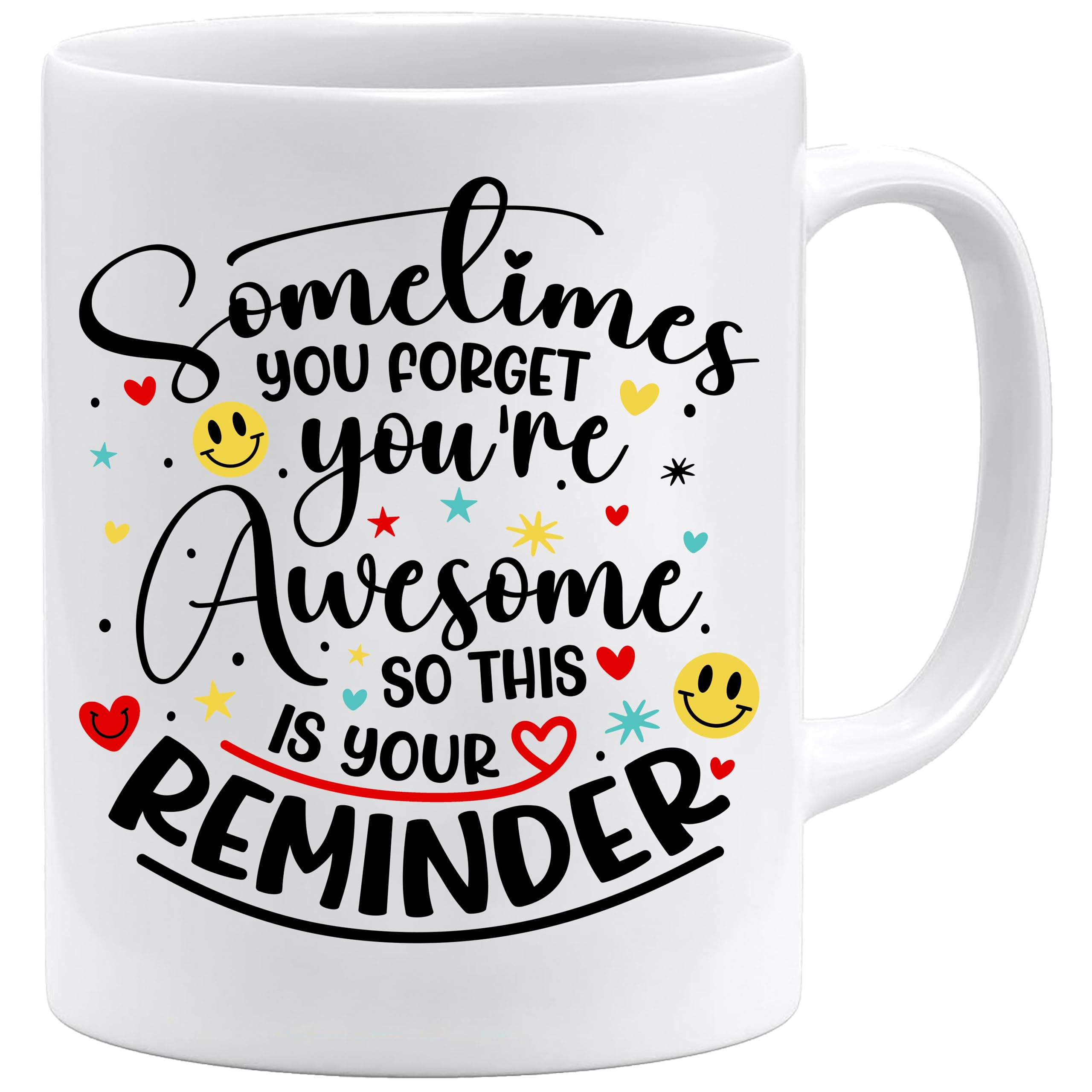 Acen Merchandise Sometimes You Forget You're Awesome | Inspirational Mug | Motivational Gift for Women | Unique Gifts for Her Birthday | Cheer Up Mug