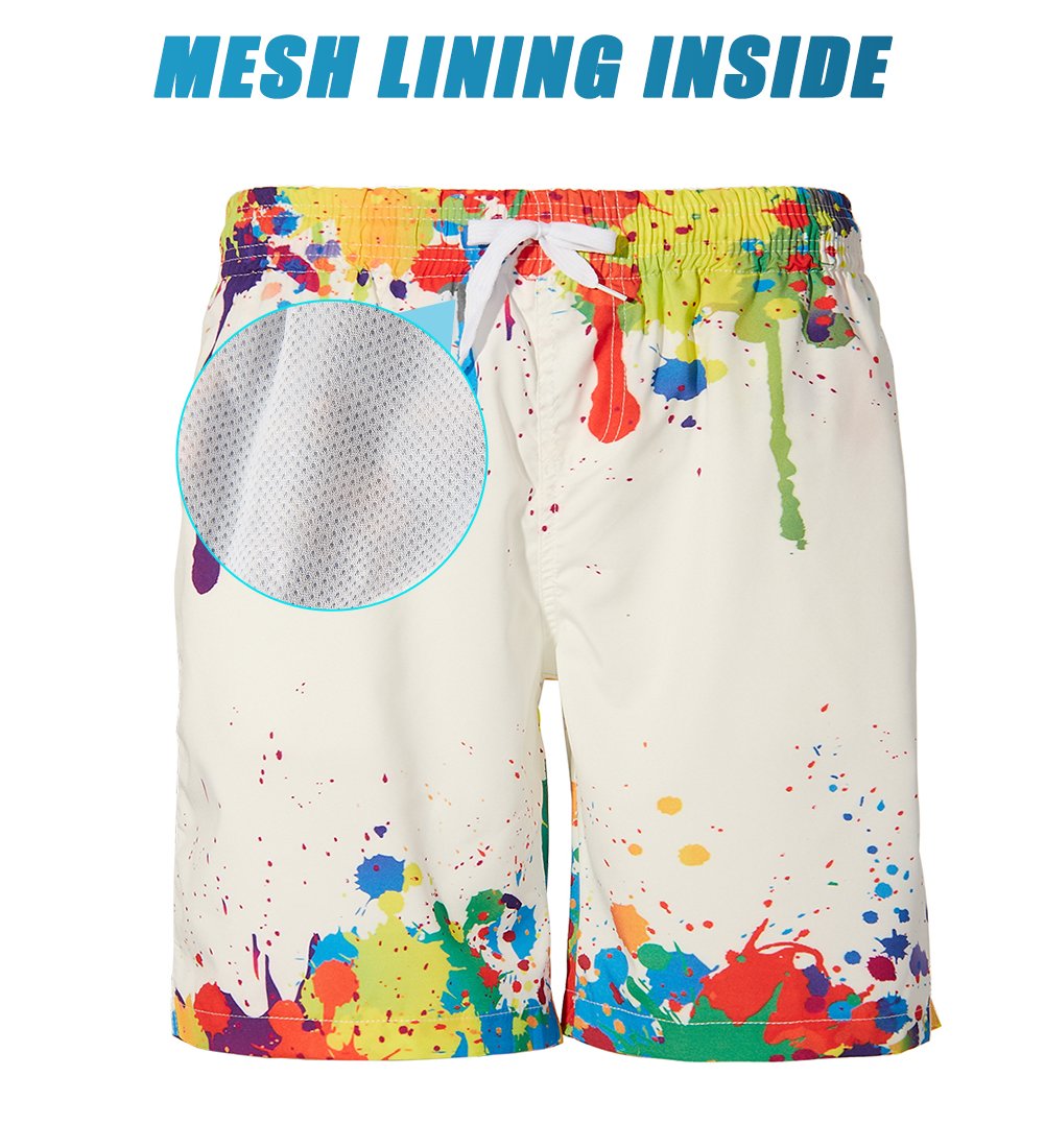 TUONROAD Herren Badeshorts Herren Badeshorts,Spray Painting Druck,Schnell Trockend Boardshorts |Badeshort| Bermuda Shorts |Schwimmhose |Badehosen |Schnelltrocknend |S-XL