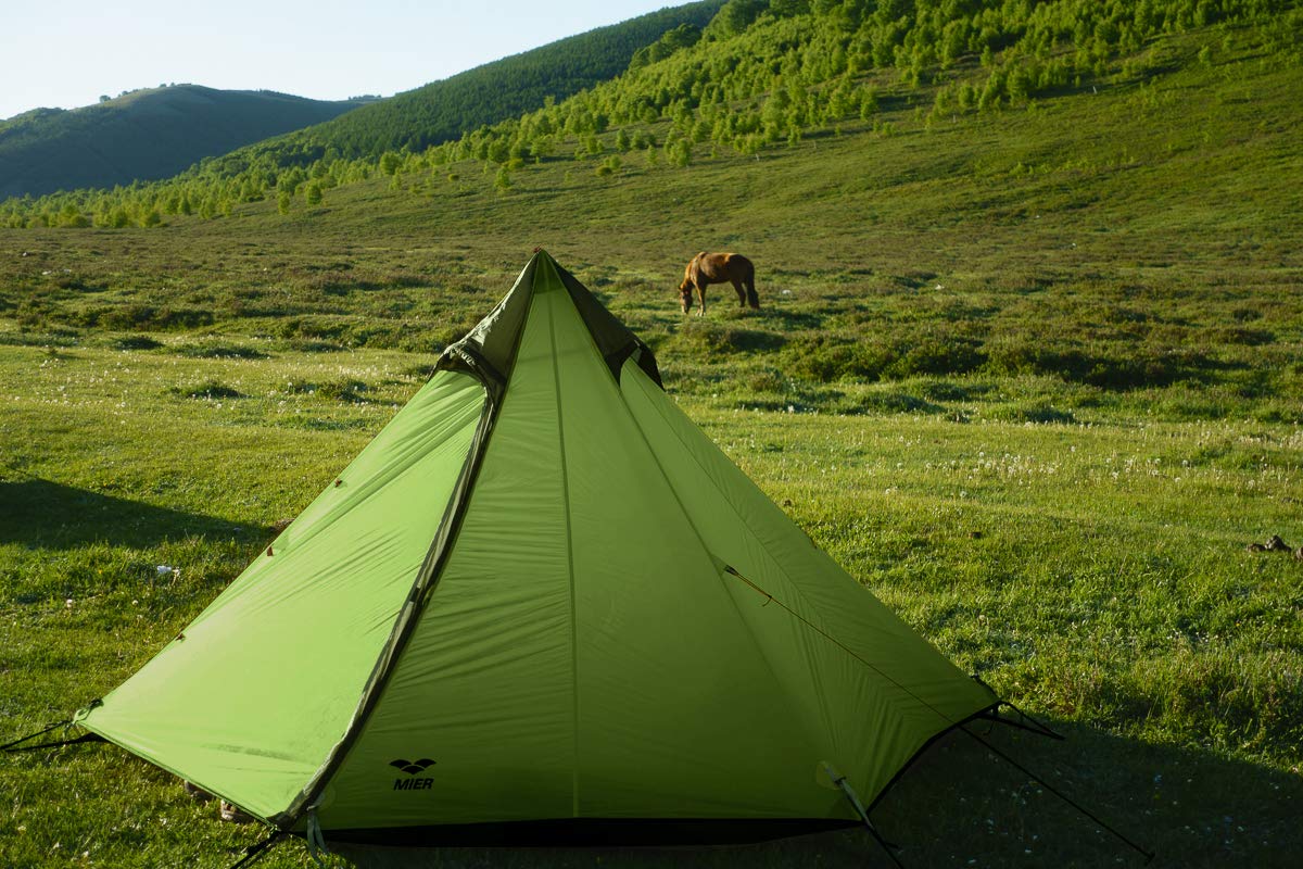 MIER 23 Person Ultralight Outdoor Camping Tent Waterproof Backpacking Pyramid Tent, 3 Season