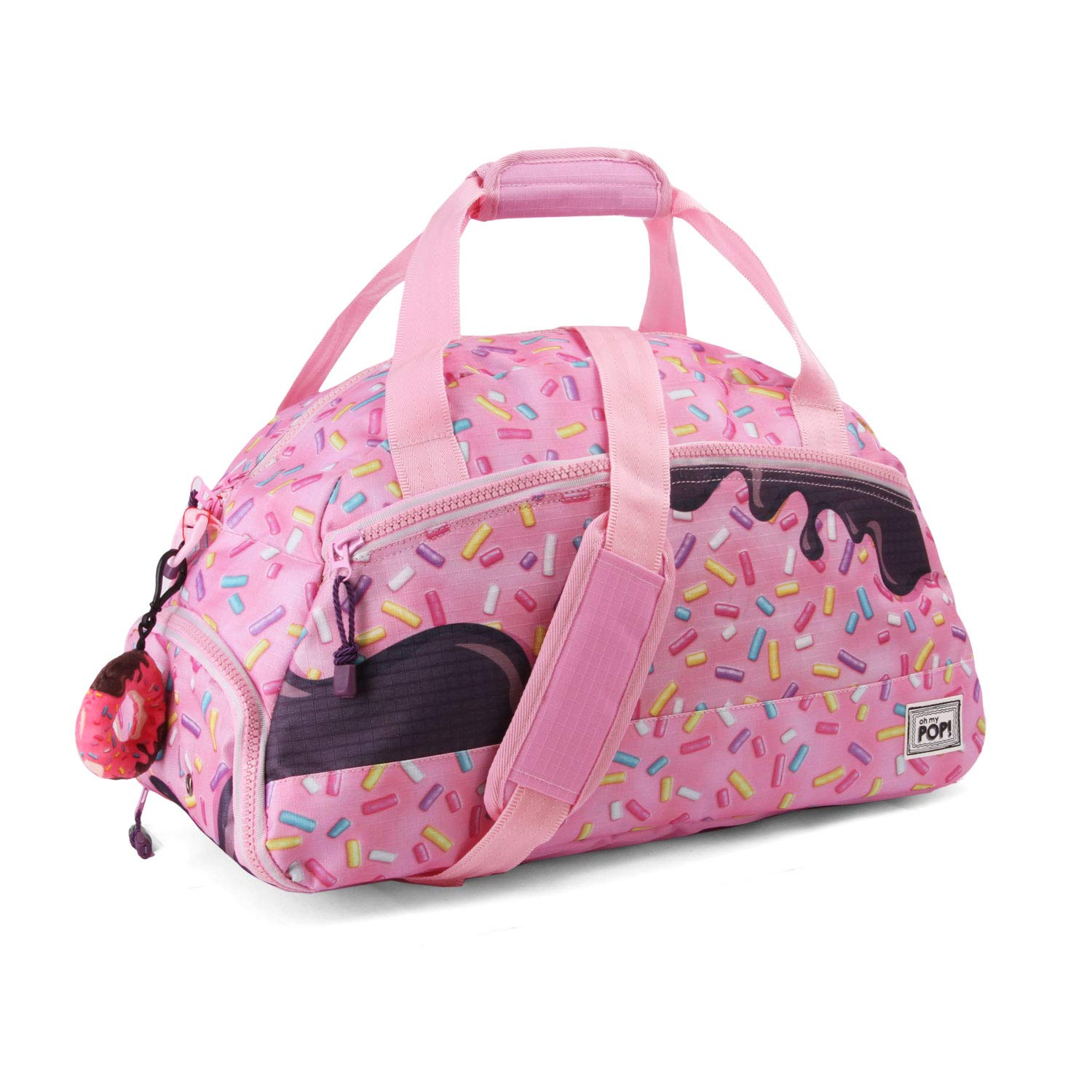 Oh My Pop! Sprinkles-Uptown Sports Bag, Pink, 24 x 51 x 28 cm, Capacity 33.5 L