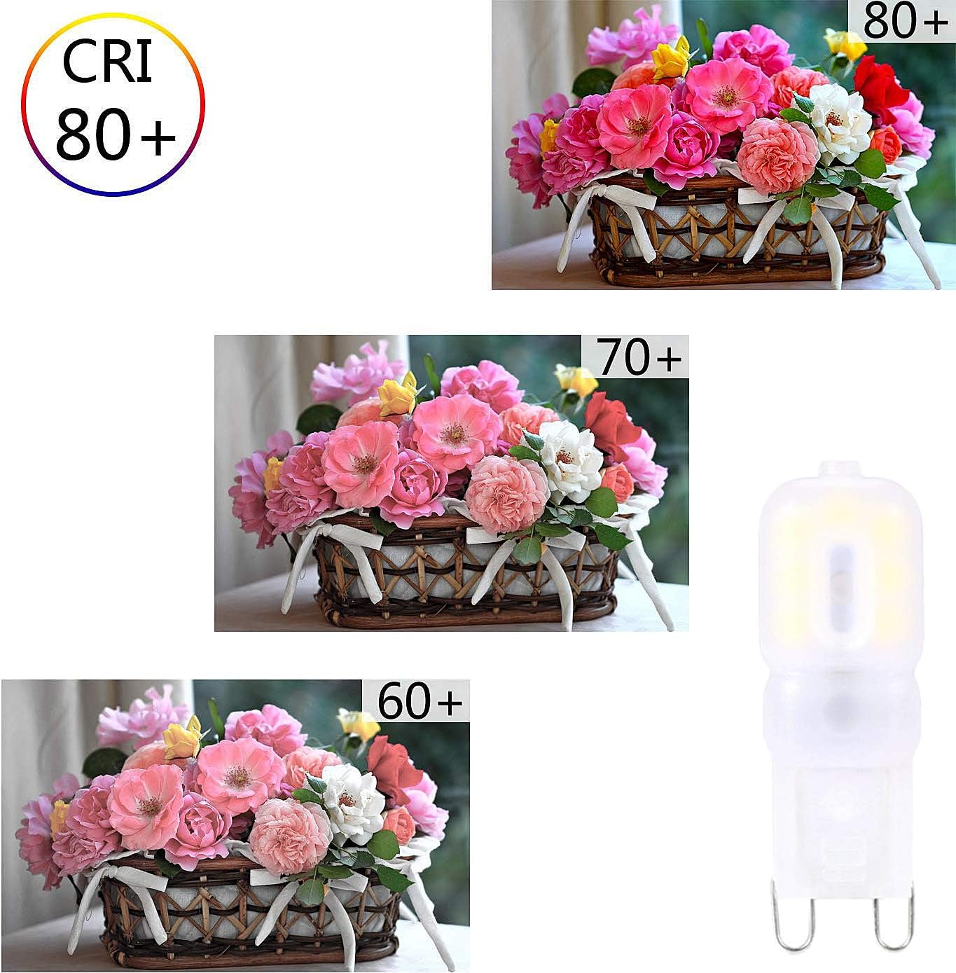 WULUN G9 LED Bulbs 3W Energy Saving Lamps with Frosted Plastic Cover, 6000K Cold White Light, Replace 30W Halogen Bulb - Image 5