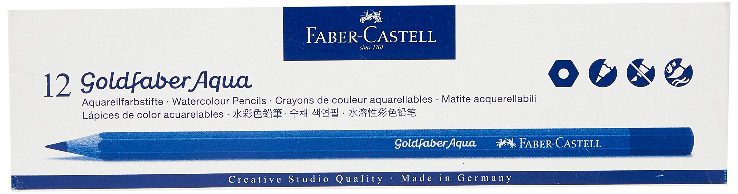 Faber-Castell GOLDFABER AQUA COLORED PENCILS WITH SILVER