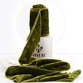 MEEDEE Olive Velvet Ribbon 3 Inch Olive Fringe Ribbons Raw Edge Silk Velvet Ribbon for Wreaths, Flower Bouquet, Photography, Dress Sash, Baby Shower, Wedding Decor (3 Yards)