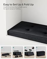 Songmics Storage Ottoman Foldable Small Bench 89 L 300 kg Ink Black LSF247B51 view 7