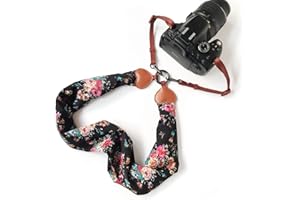 Alled Camera Neck Shoulder Belt Strap, Chevron Scarf Vintage Print Soft Coloful Camera Straps for Women/Men for DSLR/SLR