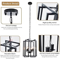 Farmhouse Lantern Chandelier Light Fixture