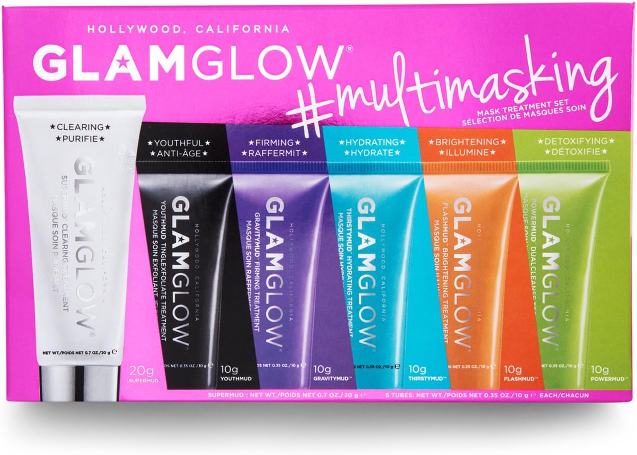 GLAMGLOW MULTIMASKING Kit with YOUTHMUD, SUPERMUD, THIRSTYMUD, POWERMUD, FLASHMUD, GRAVITYMUD