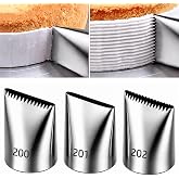 Suuker Extra Large Basketweave Piping Tips, Seamless | 3 Pieces, 200 201 202, Wide Decorating Openings