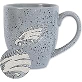 Rico Industries NFL Football 16 oz Team Color Laser Engraved Speckled Ceramic Coffee Mug