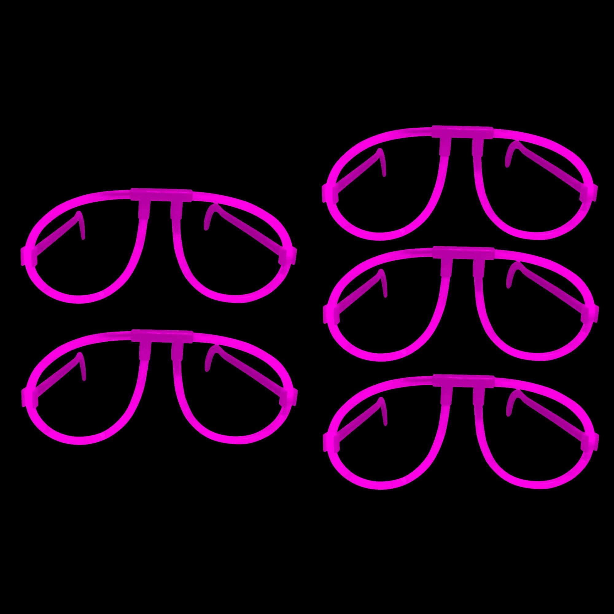 Glowtopia Glow in the Dark Glasses - Premium Glowsticks from (10, Pink)