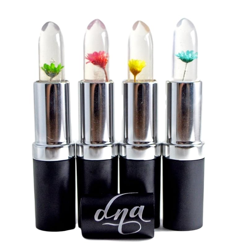 clear lipstick with flower inside