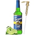Torani Sugar Free Lime Syrup with Little Squirt Syrup Pump, 750ml 25.4 Ounces