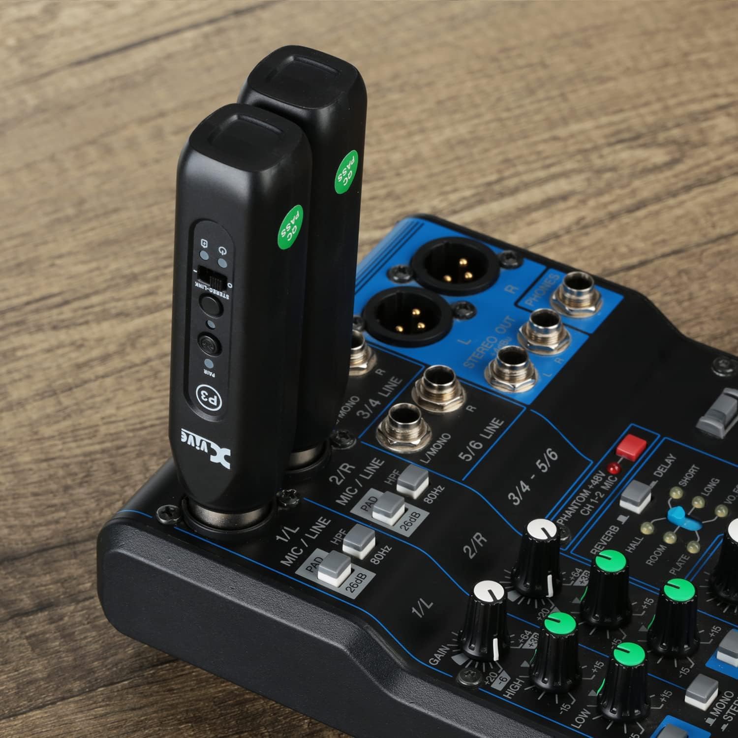 Xvive P3 Wireless XLR Bluetooth Receiver, Bluetooth Adapter for Speakers, Audio Mixer, PA Systems, DJ Systems,Rechargeable