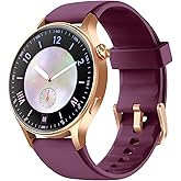 Fitpolo Smart Watch for Women,1.3" AMOLED Touchscreen Fitness Tracker, Make/Answer Calls, Heart Rate SpO2 Monitor,IP68 Waterproof,Sleep Activity Tracking Smartwatch for Android Phones iPhone (Purple)