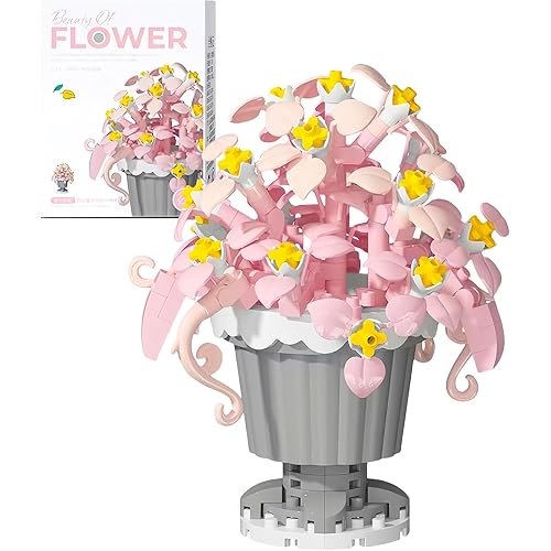 Toy Building Blocks Botanicals Mini Creative Plant Building Blocks Plant Building Block Toy Flower Building Block Set Suitable for Boys and Girls Over 10 Years Old