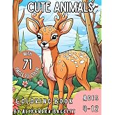 Cute Animals Coloring Book: Cute Animals Coloring Book: Adorable Creatures for Kids 4-12 - Fun and Relaxing Designs