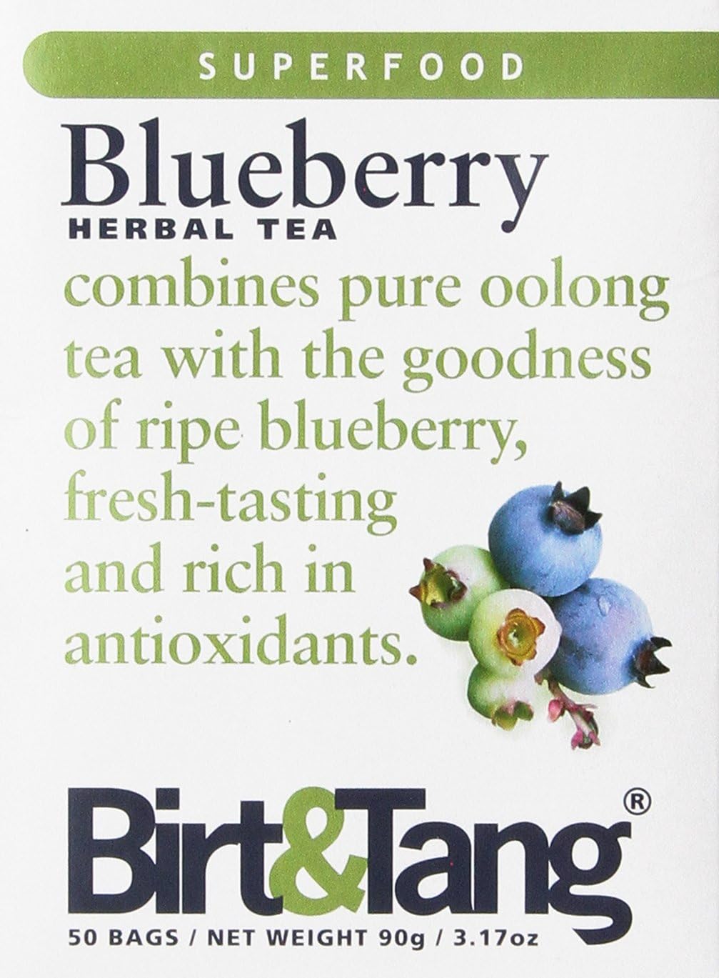 BIRT&TANG Superfood Blueberry Herbal Tea 50 bags