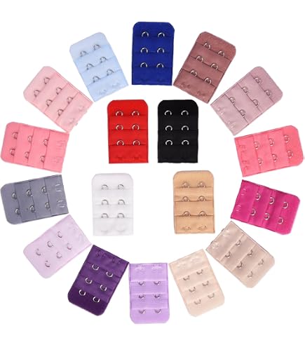 Lot 22 Extensions Soutien-Gorge 3 Crochets 3 Rangées - Couleurs Assorties - Confort Grossesse Allaitement & Prise De Poids