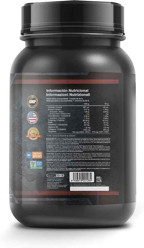 Whey Protein | Proteina in polvere con Collagene, Magnesio e Amminoacidi | Aumenta la massa muscolare | Supporta lo sviluppo e il recupero muscolare | Proteina facile da digerire | 1kg Caramello