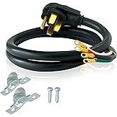 Eastman 6 Feet Electric Range Cord, 40 Amps 4-Prong Wire, 61273