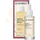 Honest Beauty Ageless Firm and Even Serum, Powered by Vegan Collagen Elastin Polypeptides, Firmer-Looking Skin, Fragrance Free, EWG Verified, Cruelty-Free, 1 fl oz