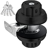 EASILOK E2 Twist to Lock Deadbolt Lock Keyless with Night Latch&Anti-Mislock Button,Single Cylinder Front Door Lock with Dead