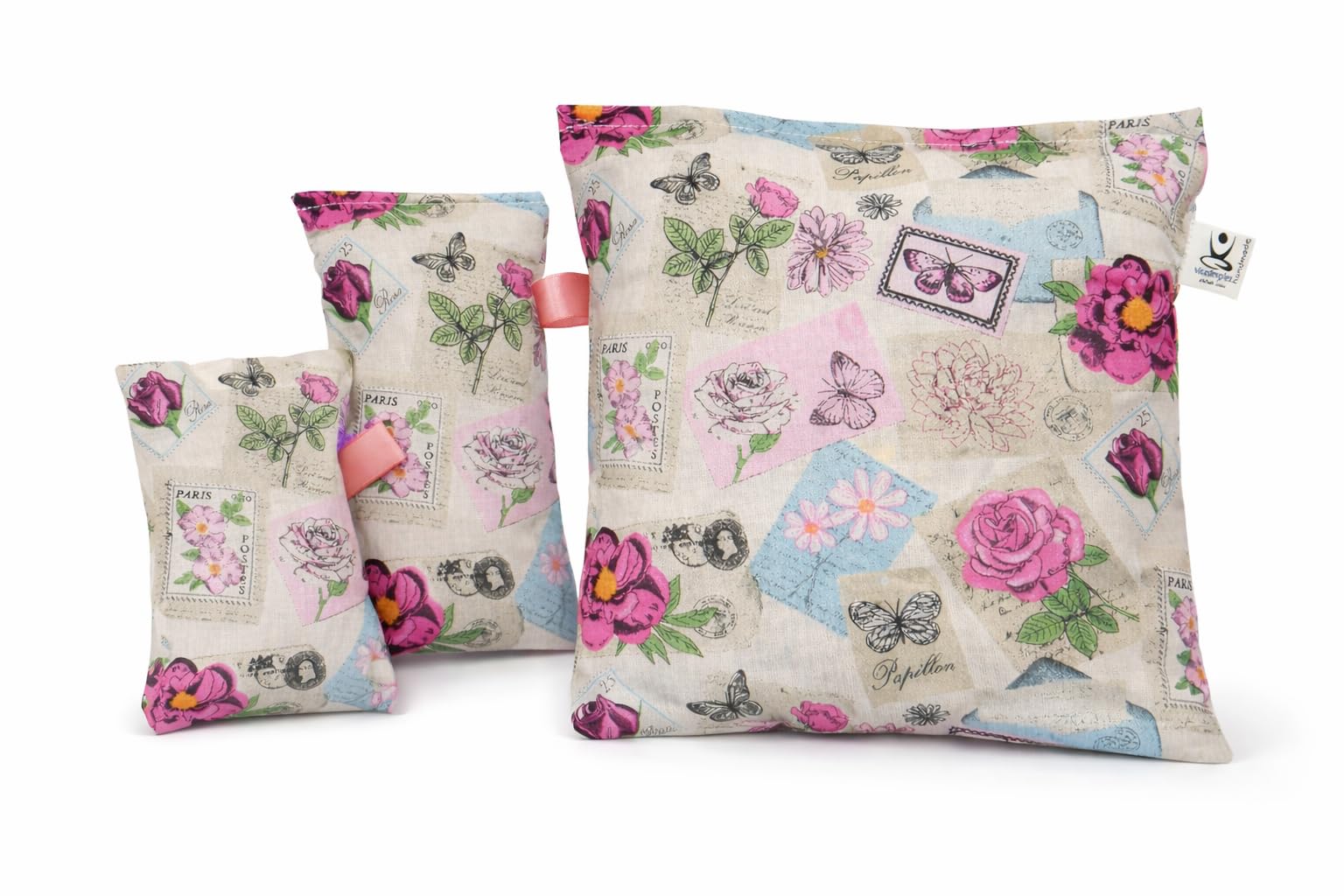 VITASIMPLEX 3 Lavender Cushions 1 x / 25 x 17 cm with 150 g and 2 x / 12 x 10 cm with 15 g Each and Loop 180 g Best French Lavender from Provence