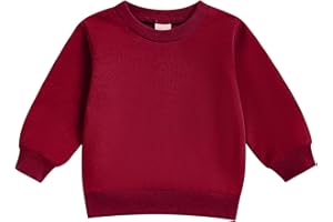 Mubineo Toddler Baby Boy Clothes Girl Basic Plain Sweatshirt Long Sleeve Shirts Kids Fall Winter Sweat Shirt Tops
