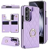 XIMAND for Samsung Galaxy Z Fold 5 Wallet Case with