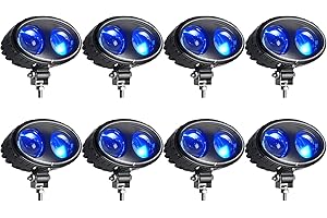 ONERAY 8PACK Forklift Safety Light 8w Blue Spot Lights for Warehouse Warning Spot Light DC10-100V 250LM 5.5inch