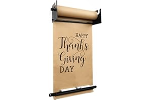 Fitous 18" Kraft Paper Dispenser Wall Mount，Butcher Paper Dispenser，Paper Roll Cutter to Do Lists,Ideal for Home,Office Wall Paper Holder with Serrated Edge Cut Bar-Black