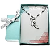 MOM & THREE DAUGHTERS Hawk Charm Pendant in Silver Pewter | 20" Stainless Steel Curb Chain | Gift for Bird Lovers | Memorial Gift