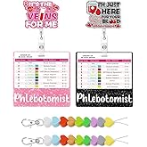 8 Pcs Phlebotomy Badge Reel Set Order of Draw Badge Card with Beads | Phlebotomy Essentials Phlebotomist Badge Reel Accessories, Phlebotomy Practice Kit Lab Rn Badge Buddy Reel Nurse Supplies