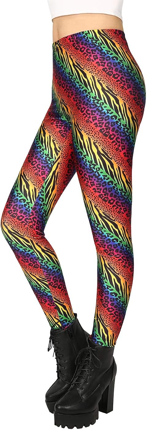 HDE Trendy Design Workout Leggings - Fun Fashion Graphic Printed Cute Patterns