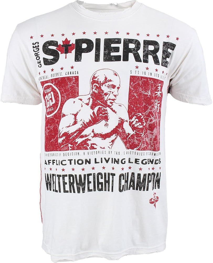 Amazon.com: Affliction Men's Georges St-Pierre GSP Legend Tee Shirt Black: Clothing