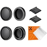 K&amp;F CONCEPT E Mount Body Cap &amp; Rear Lens Cover for Nex E Mount A6700 | A6600 A6500 A6400 A6300 A6100 A6000 A5100 A5000 A7C A7CR A7C II A7 A7S A7R FX3 FX30 A9 A9II ZV-E10 NEX-6 NEX-7 NEX-5C, PC12