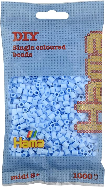 Hama Light Blue Beads 1000 Pack in Bag Craft Kit New 2021