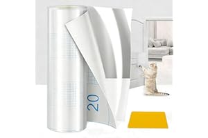 [Thicken PVC] 197" x 11.8" Anti Cat Scratch Furniture Protector, Single-Sided Sticky Couch Protector for Cats, Flexible Couch