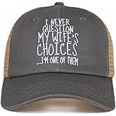InnoBeta Husband Gifts Cap, Funny Adjustable Embroidered Hat for Anniversary, Valentine's Day, Birthday, Christmas, Grey-Brown