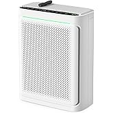VOOPNU Air Purifiers For Home With Air Quality Display Cover Area Up to 2152 Sq.Ft Equipped with True H13 HEPA Washable Filter Air Cleaner with Fragrance Sponge for Bedroom Dorm Room, DH-JHD08(White)