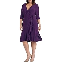 Vince Camuto Velvet Twist Front V-Neck Fit & Flare with Long Sleeves, 2 at  Amazon Women's Clothing store
