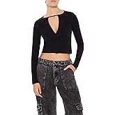 Forever 21 Womens Jersey Knit Cutout Crop Top