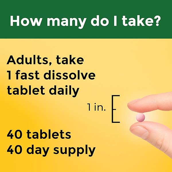 NATURE MADE VITAMIN B12 3000 MCG, EASY TO TAKE SUBLINGUAL B12 FOR ENERGY METABOLISM SUPPORT, 40 SUGAR FREE FAST DISSOLVE TABLETS, 40 DAY SUPPLY