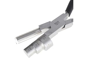 The Beadsmith Big Wrapper Pliers – Multi-Step Wrapping Tool –13, 16 & 20mm barrels - 7 Inches Long, 1.25” Stainless Steel Jaws, Cushioned Grips – Use to Shape Rings and Make Consistent Sized Loops …
