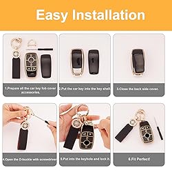 Koaudb Car Key Fob Cover Fit for Mercedes Benz A B