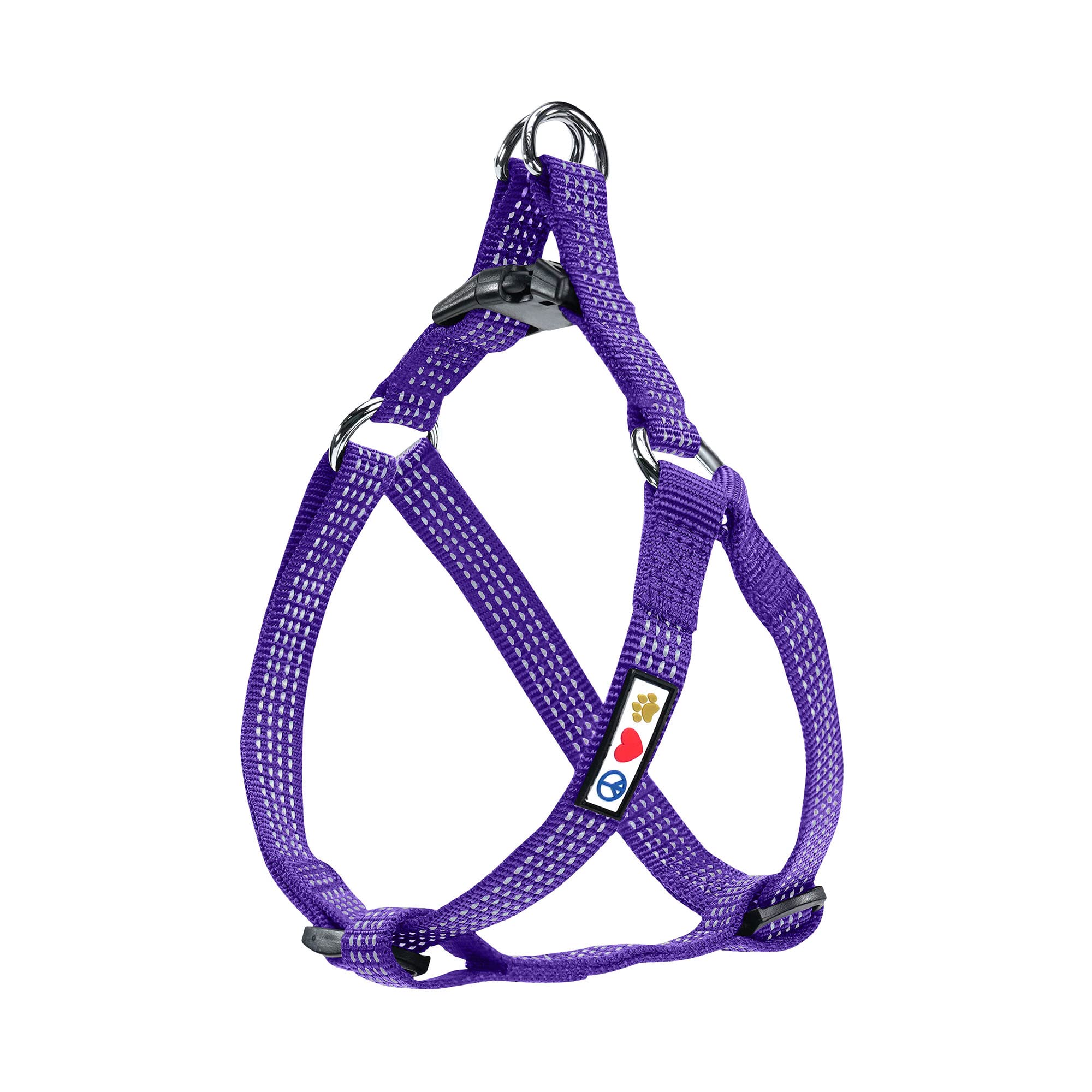 PAWTITAS Medium Dog Harness - Reflective, Adjustable, Purple
