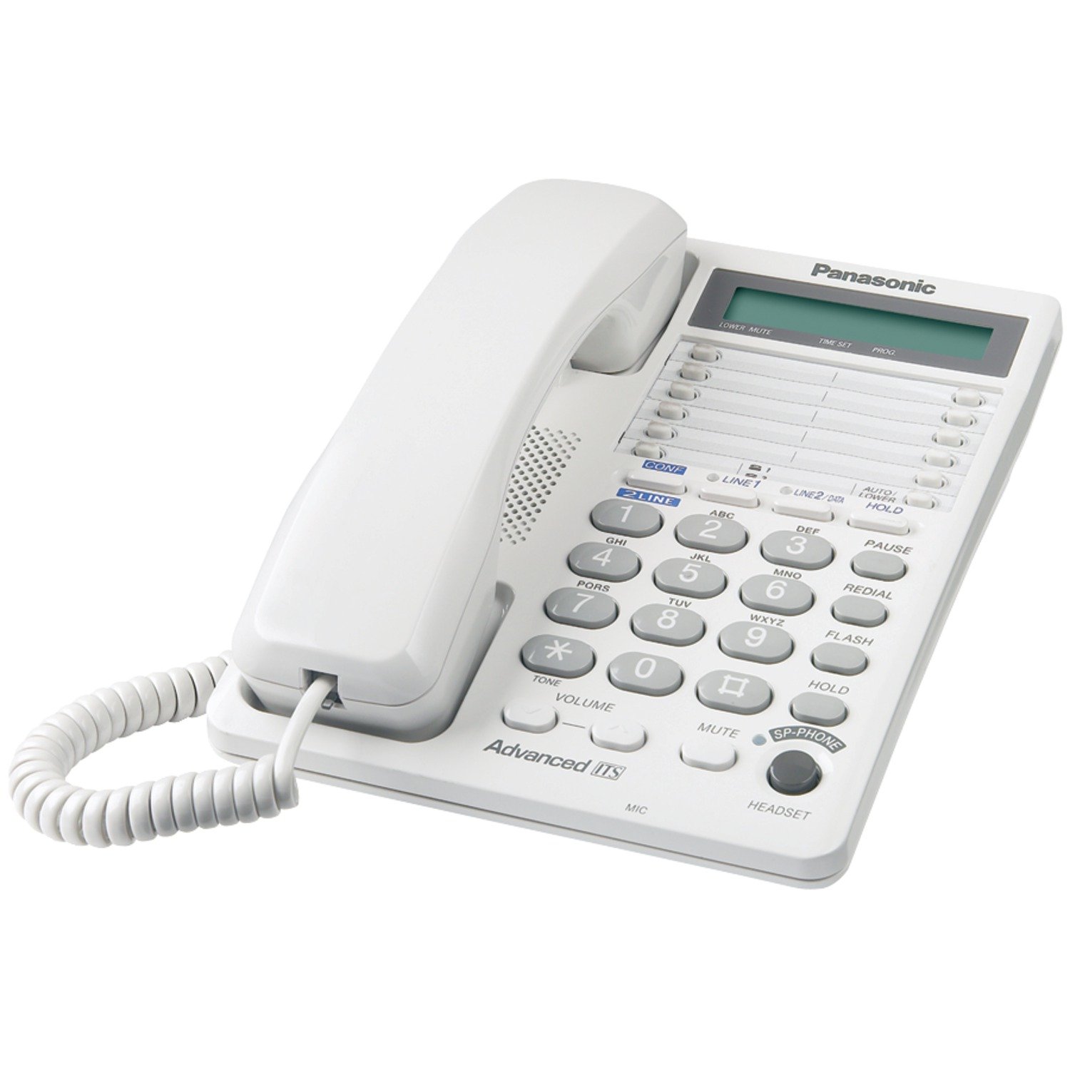Amazon.com : Panasonic KX-TS208W 2-Line Integrated Phone System, White :  Corded Telephones : Electronics