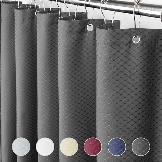 Amazon Com Eforcurtain Classic Waffle Weave Charcoal Grey Fabric