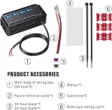 Tawveml 4 Way Fuse Block 12V Waterproof Relay Box with LED Indicator view 5
